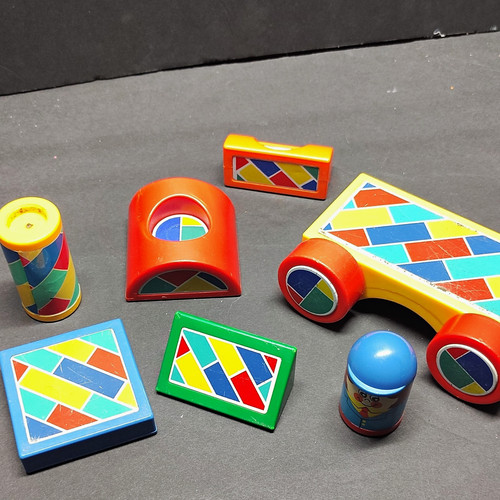 Vintage blocks set - blocks, pull
