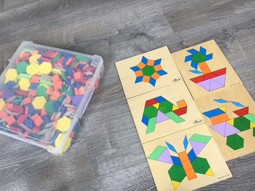 Pattern blocks boards - blocks, two