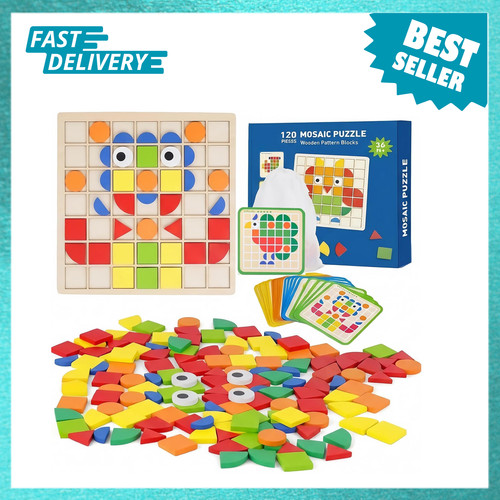 Wooden pattern blocks - pattern, set