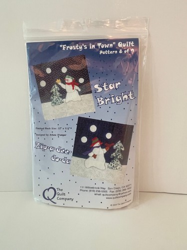 Frosty town quilt - in,