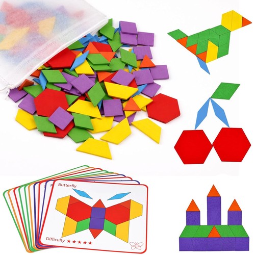 Wooden pattern blocks 150pcs - pattern,