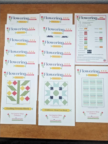 Flowering quilt along - flowering,