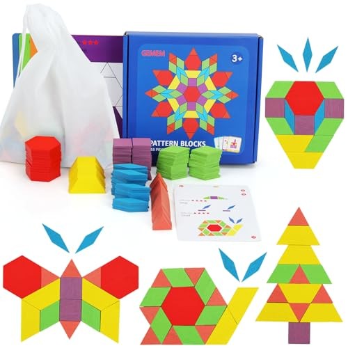 155 pcs wooden pattern blocks - pattern,