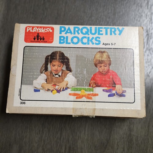 Vtg playskool wooden parquetry - vtg,