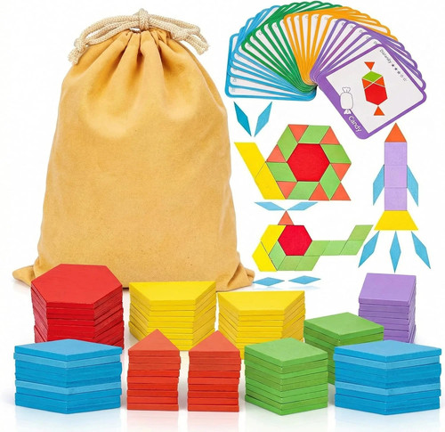 209 pcs shapes wooden - pcs,